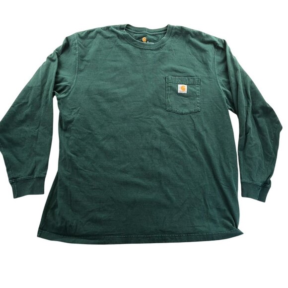 Carhartt Mens T-Shirt XL Long Sleeve Original Fit Crew Neck Classic Pocket Tee - Picture 1 of 11